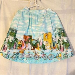 🍉Retrolicious Retro Sky Blue Skirt